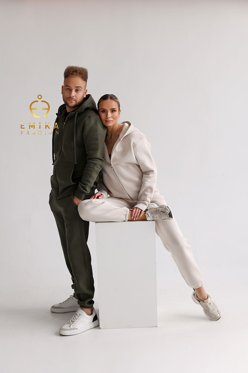 Fleece-lined Warm Suit Family look  Men