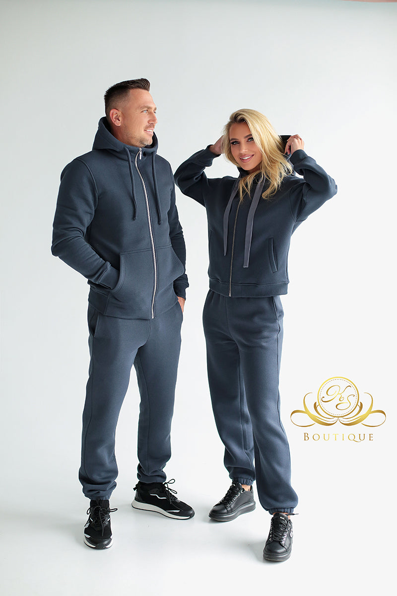 Fleece-lined Warm Suit Family look Women