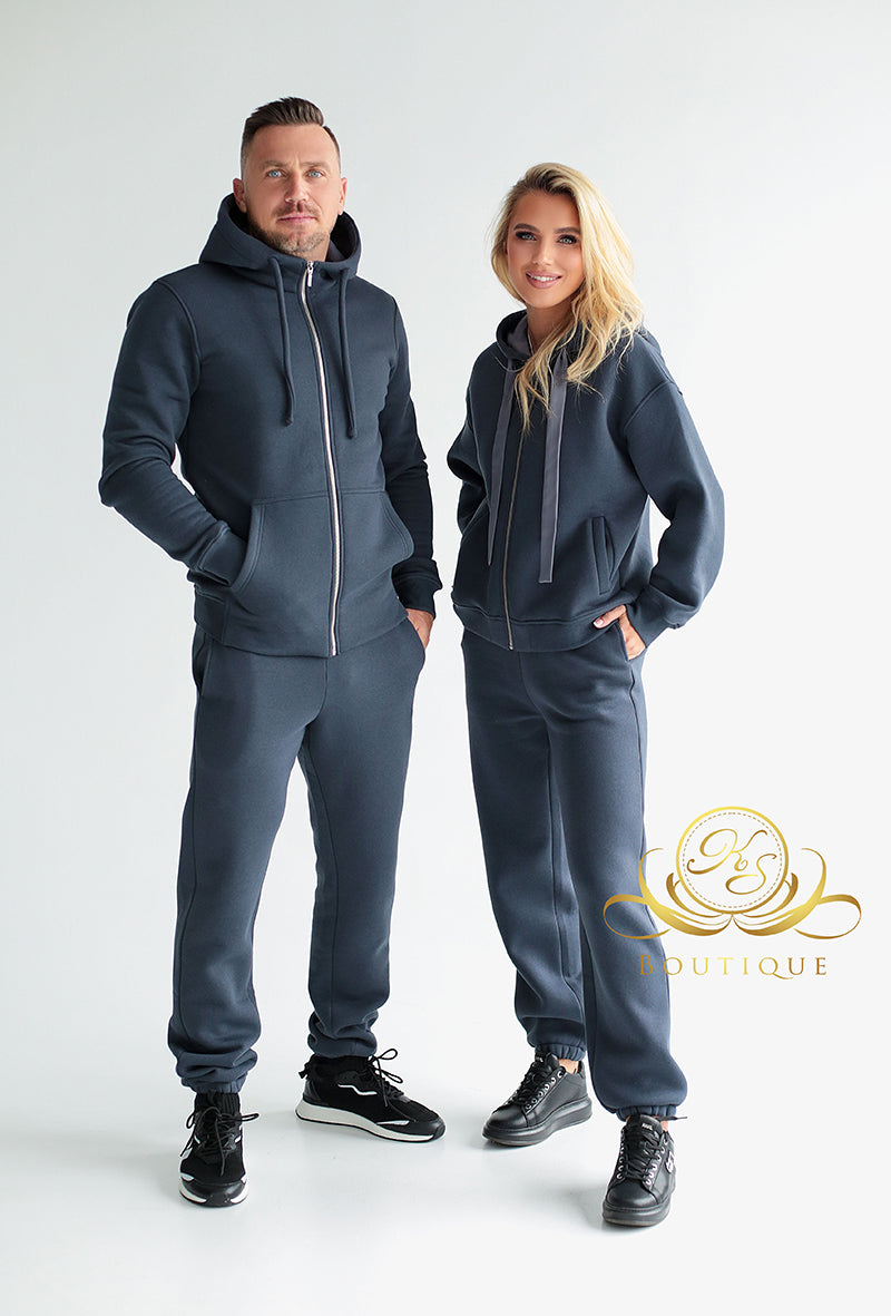 Fleece-lined Warm Suit Family look Women