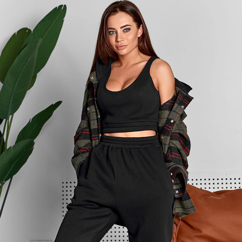 Three-piece suit (Top + pants + shirt)